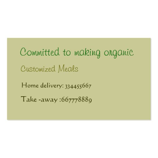 organic chef business cards (back side)