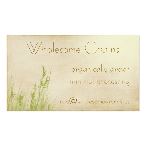 Organic Delight Business Card Template (front side)
