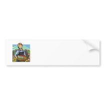 Organic Farmer Farm Produce Harvest Retro Bumper Sticker