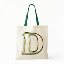 Organic Font illustration Canvas Bag