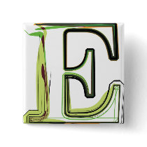 Organic Font illustration Pinback Buttons
