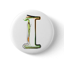 Organic Font illustration Pinback Button