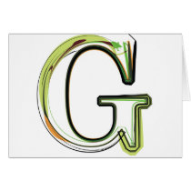 Organic Font illustration Greeting Card