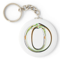 Organic Font illustration Key Chain