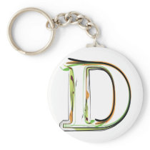 Organic Font illustration Key Chain