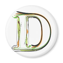 Organic Font illustration Refrigerator Magnets