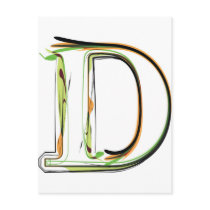 Organic Font illustration Post Card