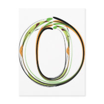 Organic Font illustration Postcards