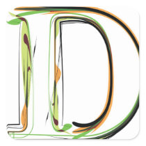 Organic Font illustration Round Stickers