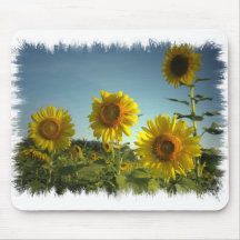 Organic Garden Sunflower Mouse Pad