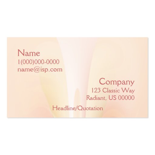 Organic Glow Spa and Salon Business Card (back side)