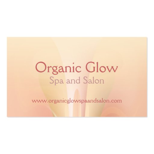 Organic Glow Spa and Salon Business Card (front side)