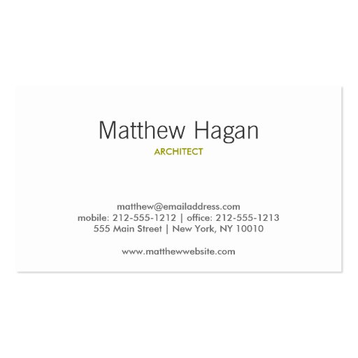 ORGANIC GRAY/WHITE BUSINESS CARD TEMPLATE (back side)