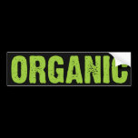 ORGANIC Green on Black bumper stickers