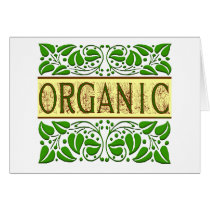 Organic Green Slogan Card
