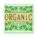 Organic Green Slogan magnets