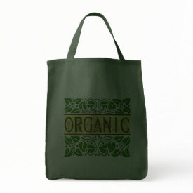 Organic Green Slogan Tote Bag bag