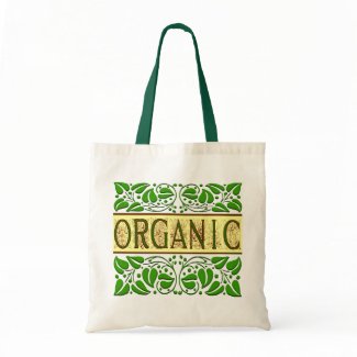 Organic Green Slogan Tote Bag bag