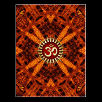 Organic Grooves OM Tribal NewAge Postcard postcards