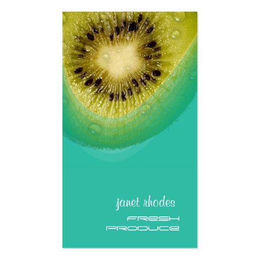 Organic growers, photo business cards (front side)