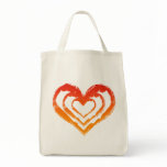 Organic Heart Fire Grocery Tote Tote Bag
