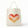 Organic Heart Fire Grocery Tote Tote Bag