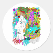 Organic man sticker