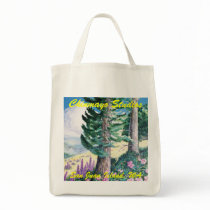 Organic Mountain flowers Grocery Tote bags by Tranquil_Quietude Organic Mountain flowers Grocery Tote bags