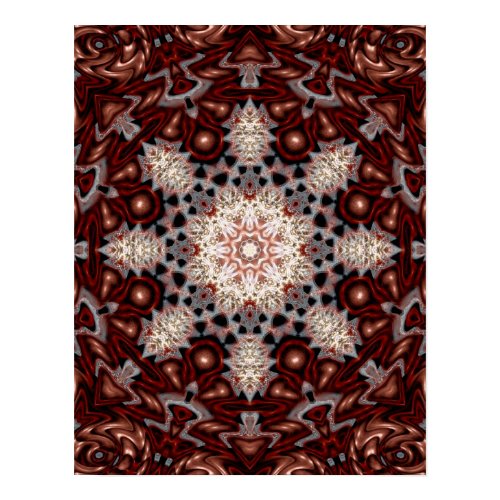 Organic Mushroom Snowflake Poster print