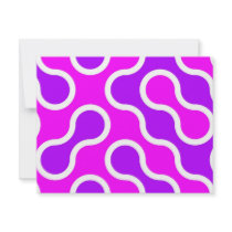 Organic pattern pink and white textured custom invitation
