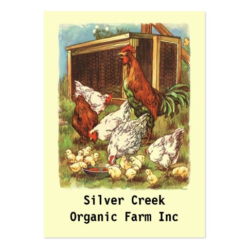 Organic Product Tags chickens eggs Farmers market Business Card Template (front side)