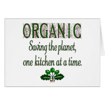 Organic Saving the Planet Kitchen Saying cards