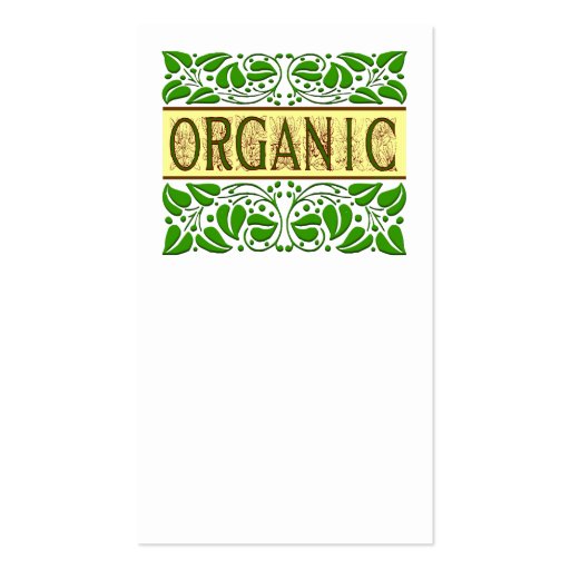 Organic Scrolling Leaves Business Card Template (front side)