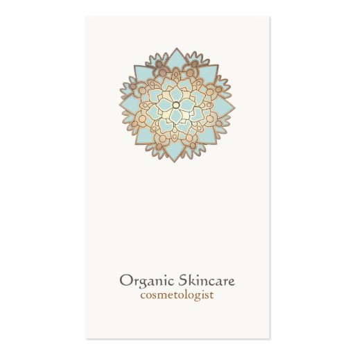 Organic Skincare Cosmetology Lotus Business Card (front side)
