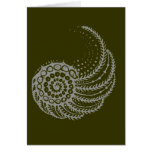 Organic spiral grey card