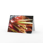 organic spring rhubarb greeting card