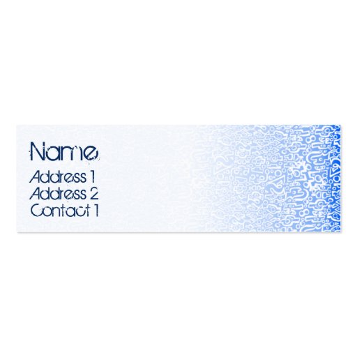 ORGANICS blue Business Card (front side)