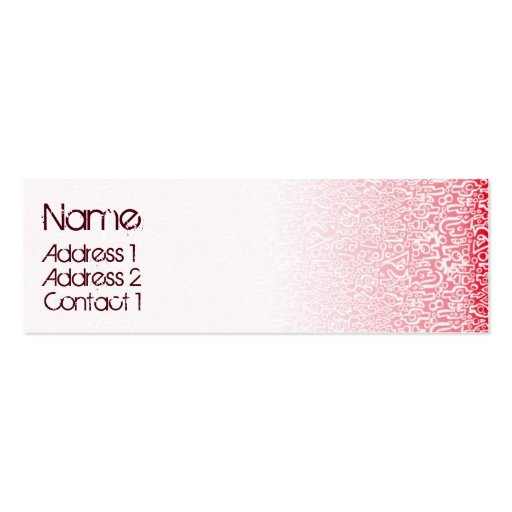 ORGANICS red Business Cards