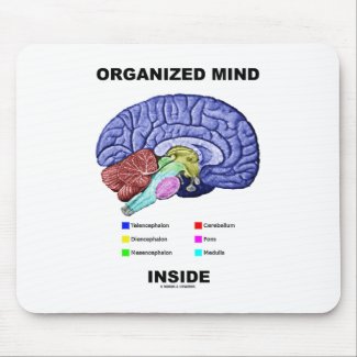 Organized Mind Inside (Anatomical Brain Attitude) Mouse Pad