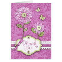 Organza Flowers TY Card