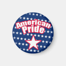 Orgullo americano con la estrella imán de nevera