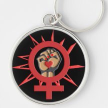 Orgulloso feminista llaveros personalizados