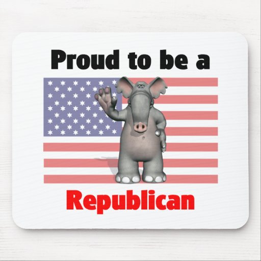 Orgulloso ser un Mousepad republicano Alfombrillas De Raton