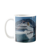 Oriana passenger liner on its maiden voyage, harbo coffee mug