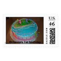 Orianna's 1st birthday postage