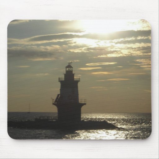 Orient Point Lighthouse Sunset 3 Mousepads