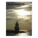 Orient Point Lighthouse Sunset 3 Postcard