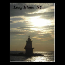 Orient Point Lighthouse Sunset 3 postcards