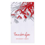 Oriental Asian Bamboo Leaves Tree Modern Zen Spa Business Card Template