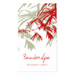 Oriental Asian Bamboo Leaves Tree Modern Zen Spa Business Card Templates